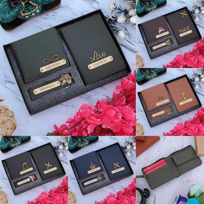 Customized wallet passport cover combo for mens - Image 3