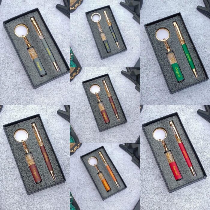 Elegant Personalized Pen and Keychain Gift Set - Image 2