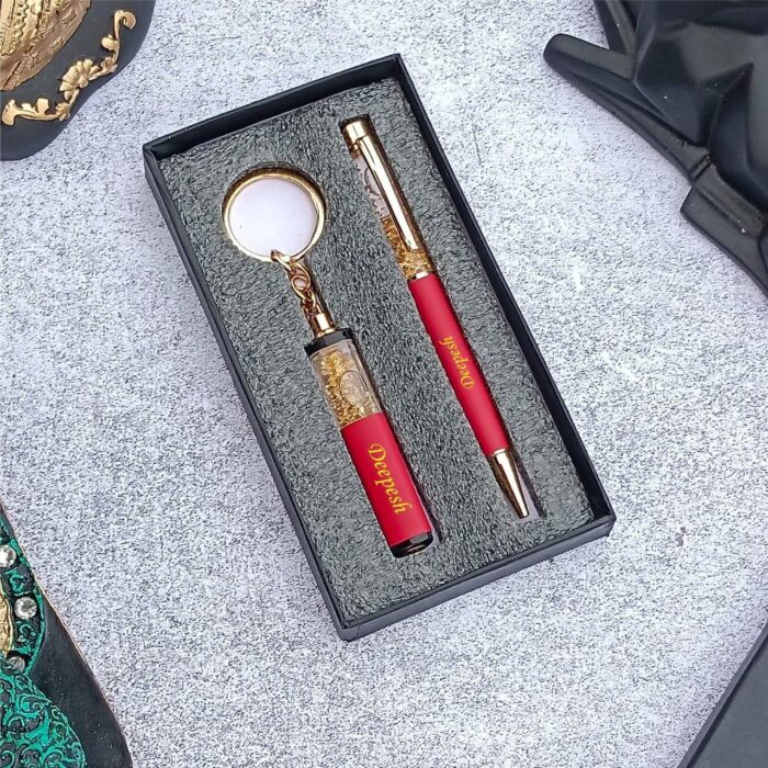 Elegant Personalized Pen and Keychain Gift Set - Image 4