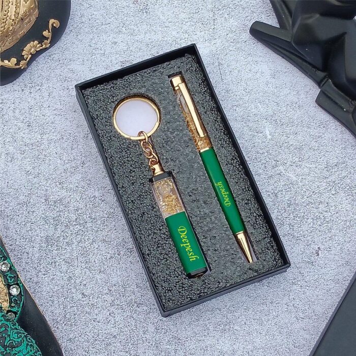 Elegant Personalized Pen and Keychain Gift Set - Image 5