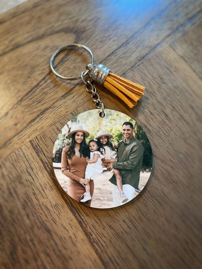 Love Personalized Photo Couple's Keychain pack of 3 - Image 3