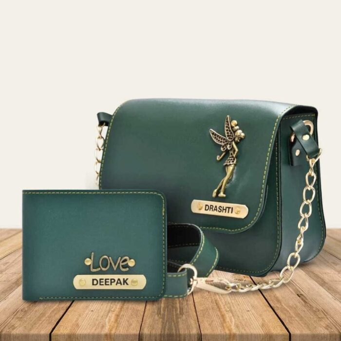 Personalized Wallet & Sling Bag Combo – Couple Set - Image 5