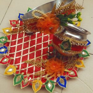Handmade Decorative Karwa Chauth Pooja Thali Set